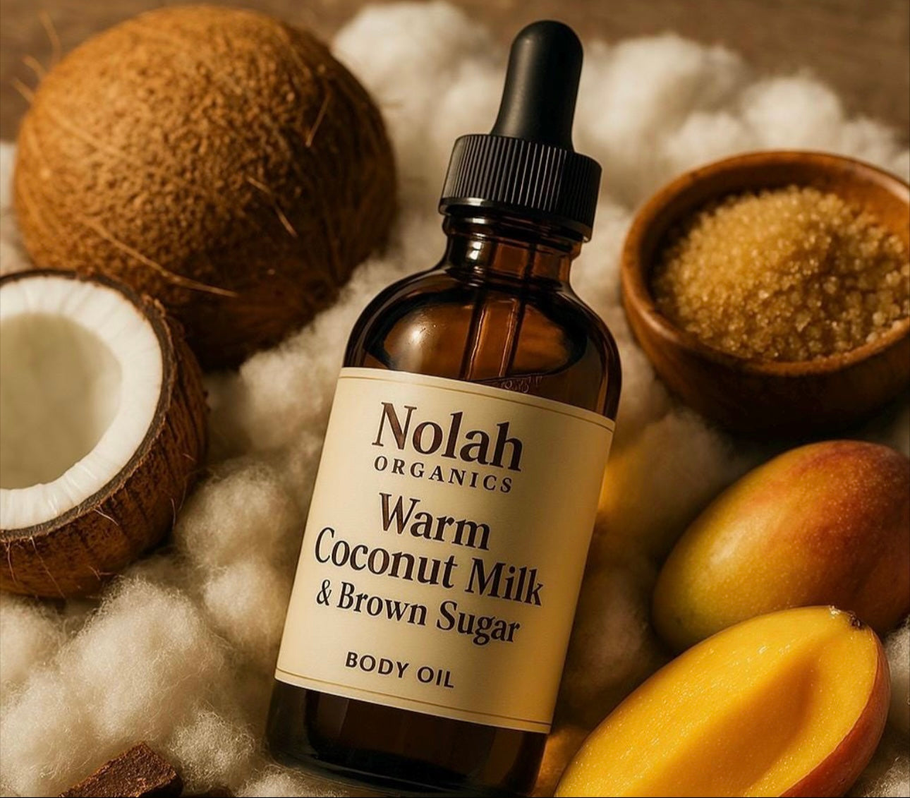 Warm Coconut Milk and Brown Sugar Body Oil