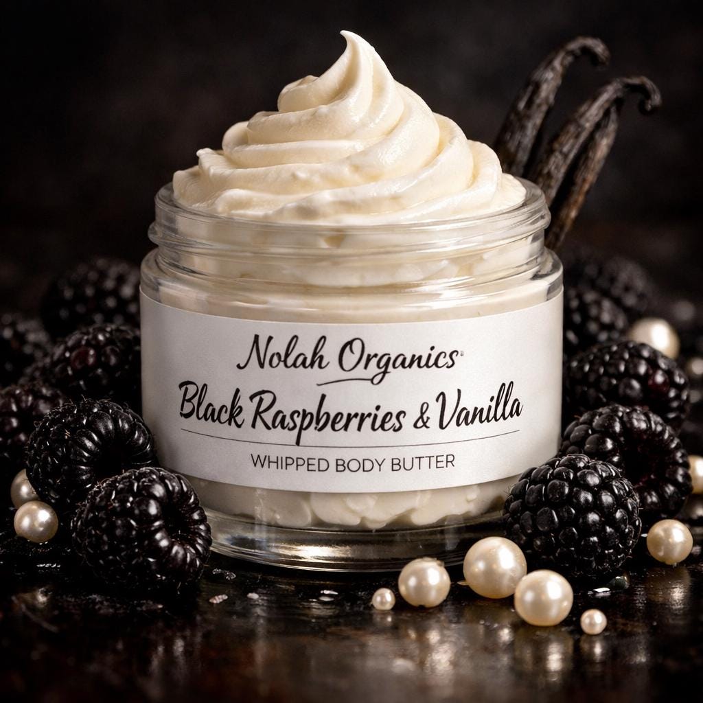 Black Raspberry and Vanilla Shea Body Butter for dry skin