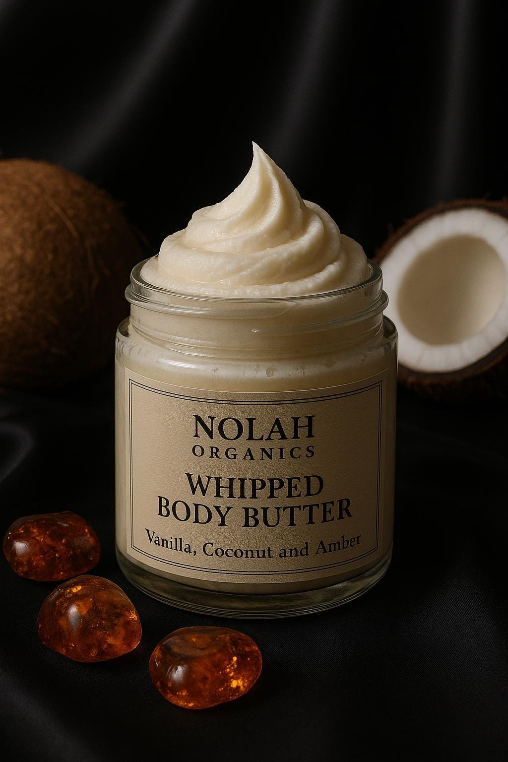 Vanilla Coconut and Amber Body Butter for dry skin
