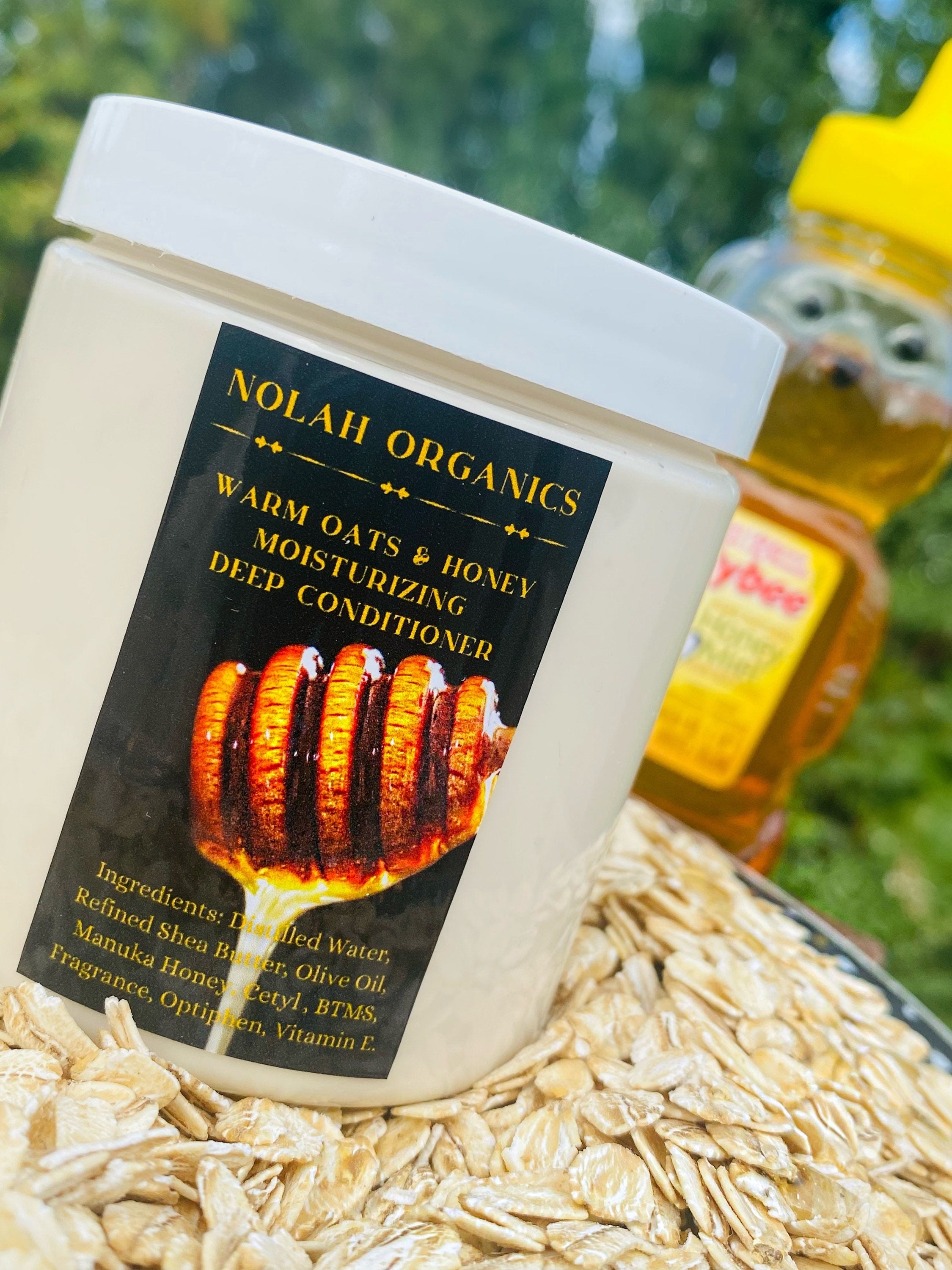 Warm Oats and Honey Moisturizing Deep Conditioner (Manuka Honey, Oatmeal and Honey, Olive Oil)