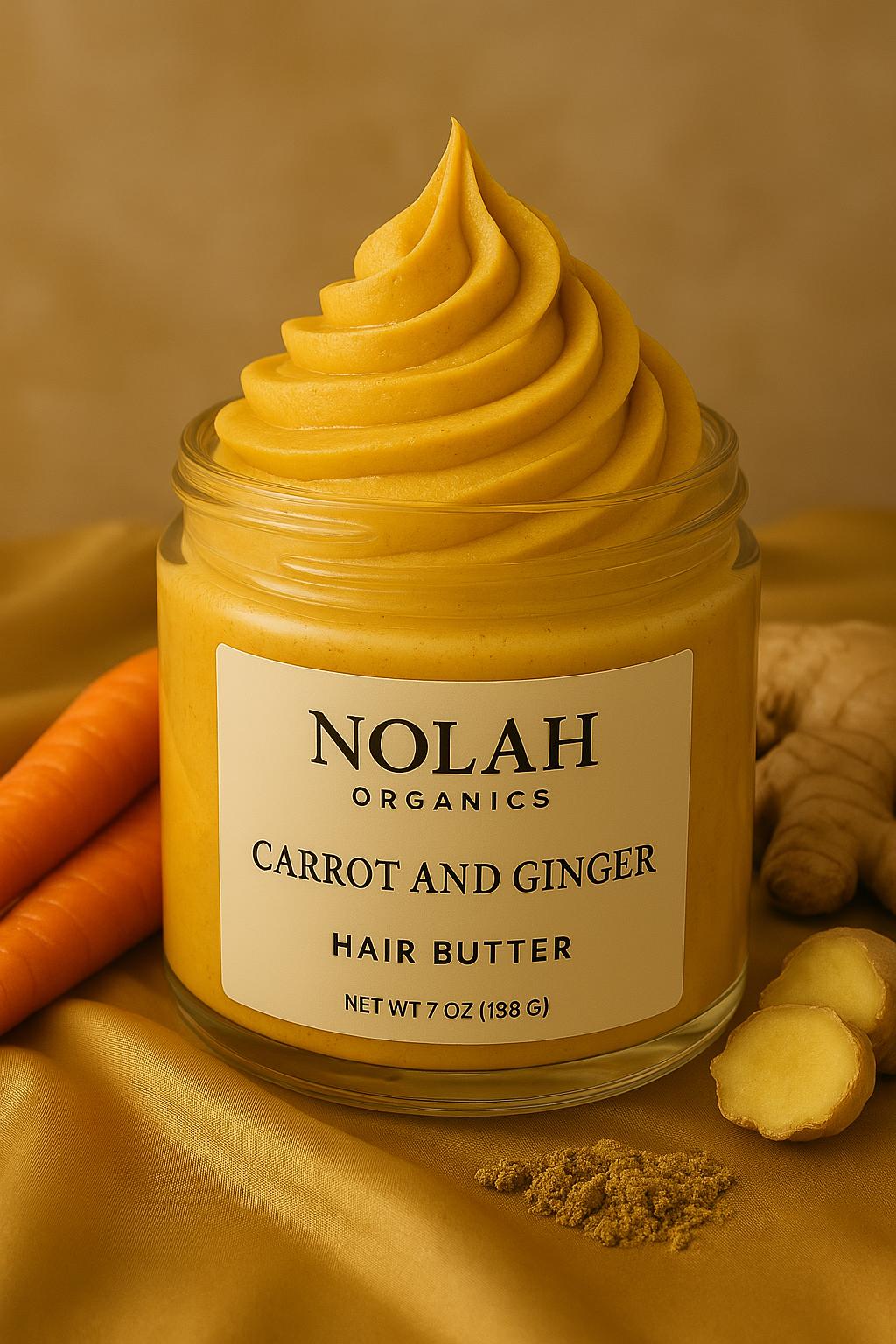 Carrot and Ginger Hair Growth Butter / Twist Butter/ Braid Butter/ Whipped Hair Butter/Hair Butter