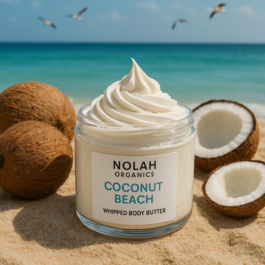 Coconut Beach Whipped Body Butter / Coconut, Tahitian Vanilla, Pineapple
