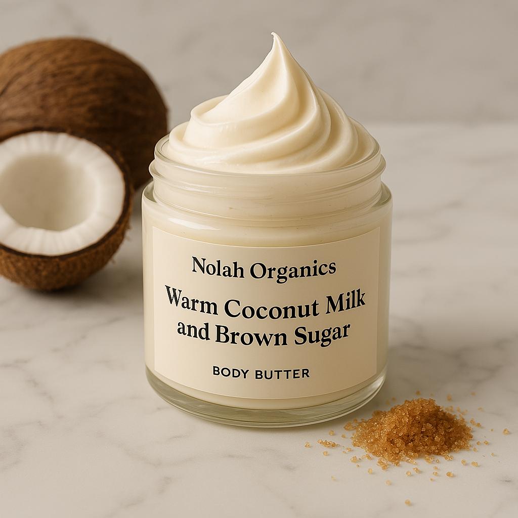 Warm Coconut Milk and Brown Sugar Whipped Body Butter