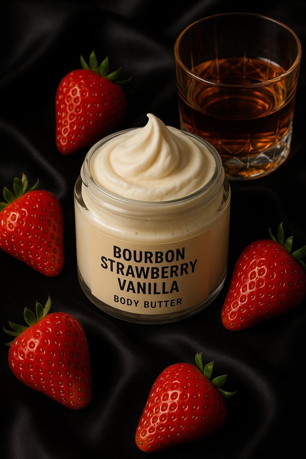 Bourbon Strawberry and Vanilla Whipped Body Butter