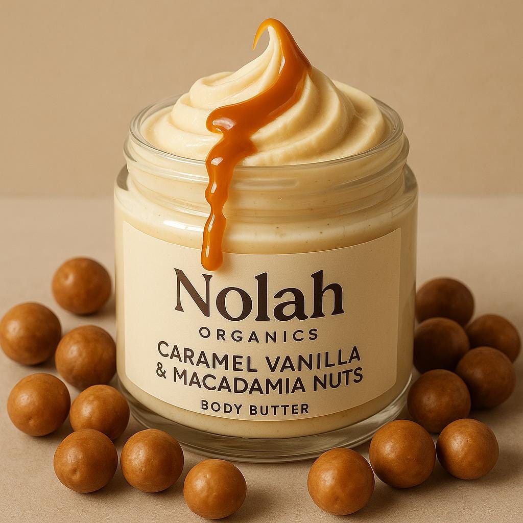 Caramel Vanilla & Macadamia Nuts Whipped Body Butter
