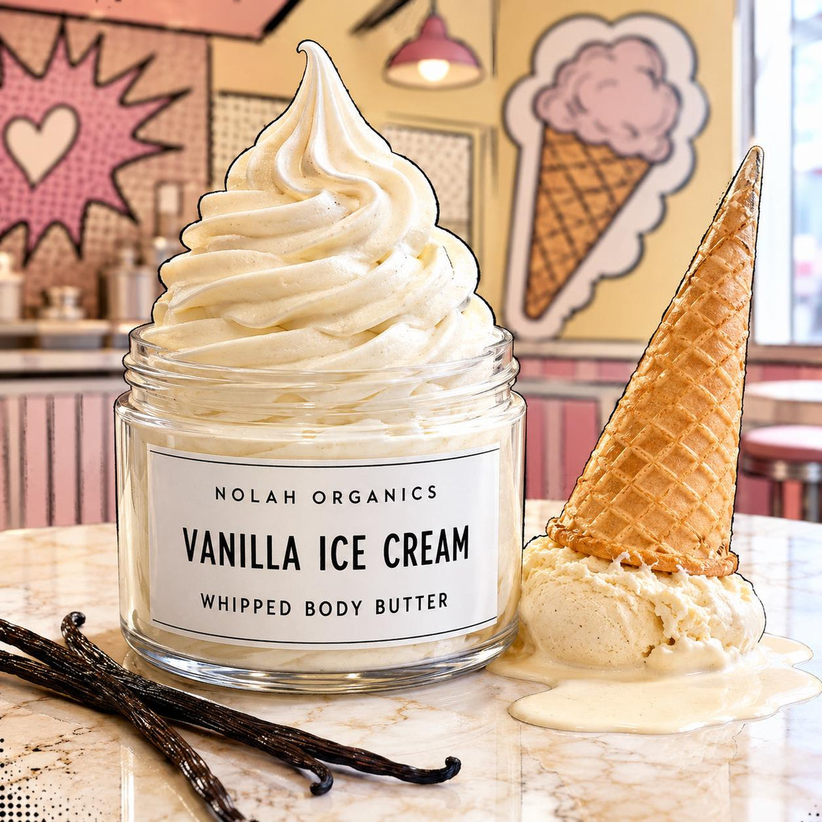 French Vanilla Ice Cream Whipped Body Butter