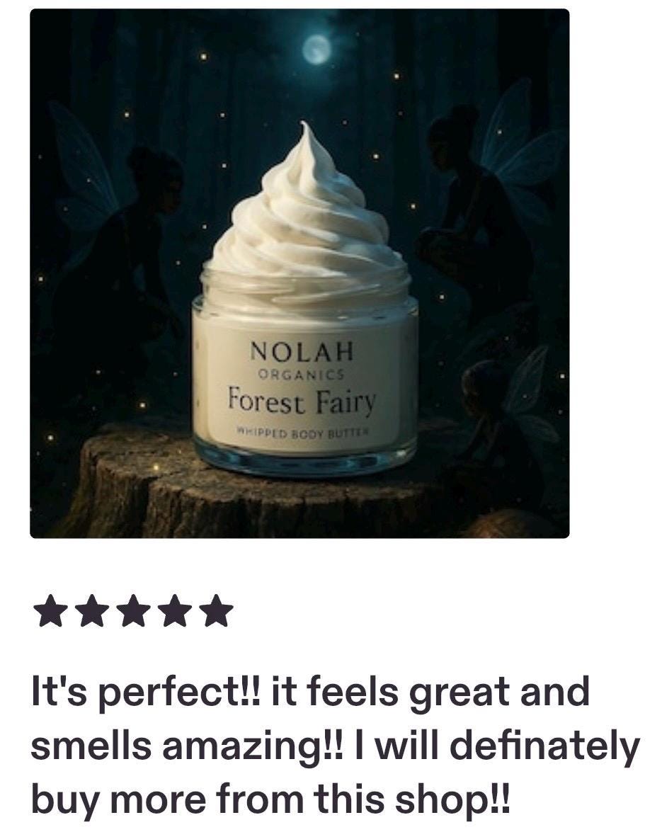 Forest Fairy Body Butter – Spicy Woodsy Scent with Spruce, Oak, Patchouli, Cedar & Sandalwood | Ethereal Whipped Shea Butter
